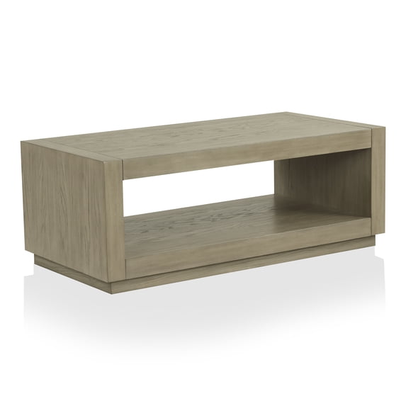 Furniture of America Robbs Modern Bottom Shelf Coffee Table, Natural
