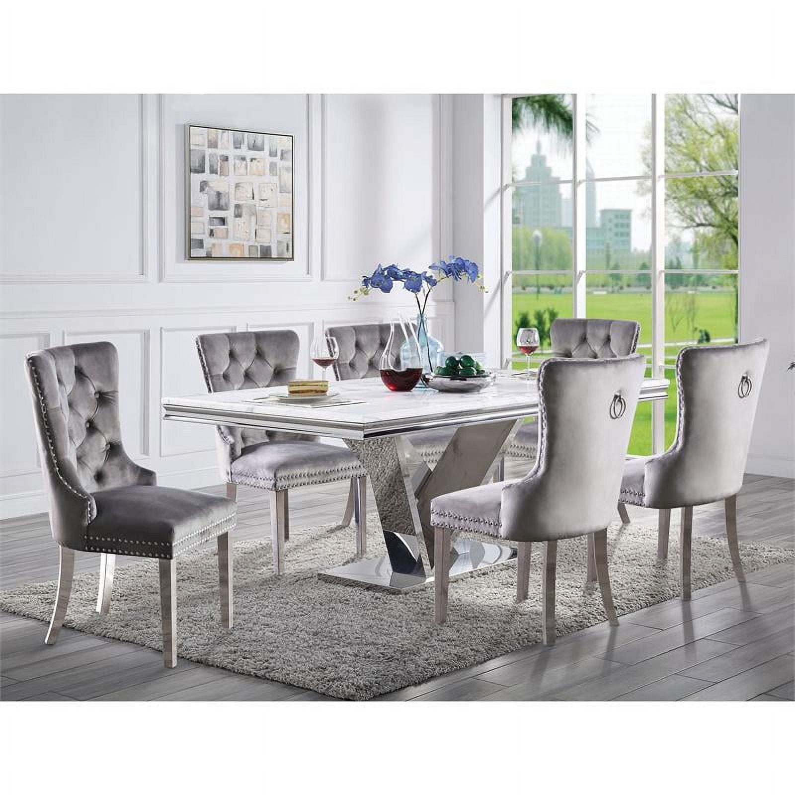 Piece Glam Glass Dining Table Best Quality Glam Pc Dining Set