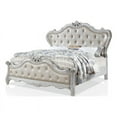 thumbnail image 1 of Furniture of America Rosa Wood Tufted Headboard Queen Bed in White, 1 of 4