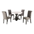 thumbnail image 1 of Furniture of America Rossas Wood 5-Piece Round Dining Table Set in Gray, 1 of 14