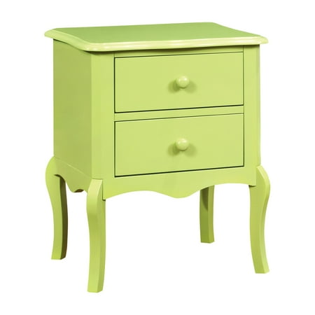 Furniture of America Roth 2-Drawer Nightstand, Apple Green