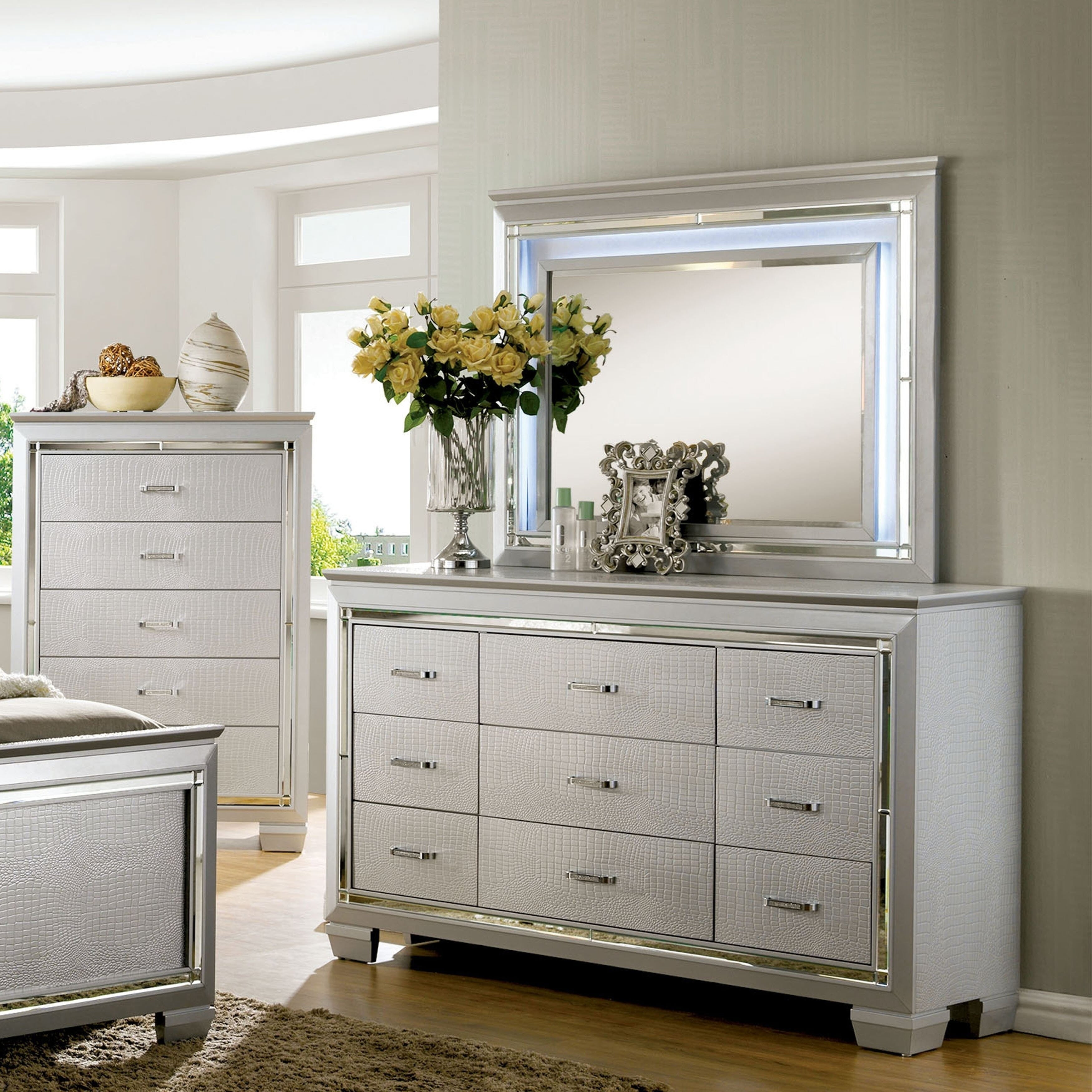Furniture of America Ruff Crocodile Contemporary Wood 9 Drawer 2