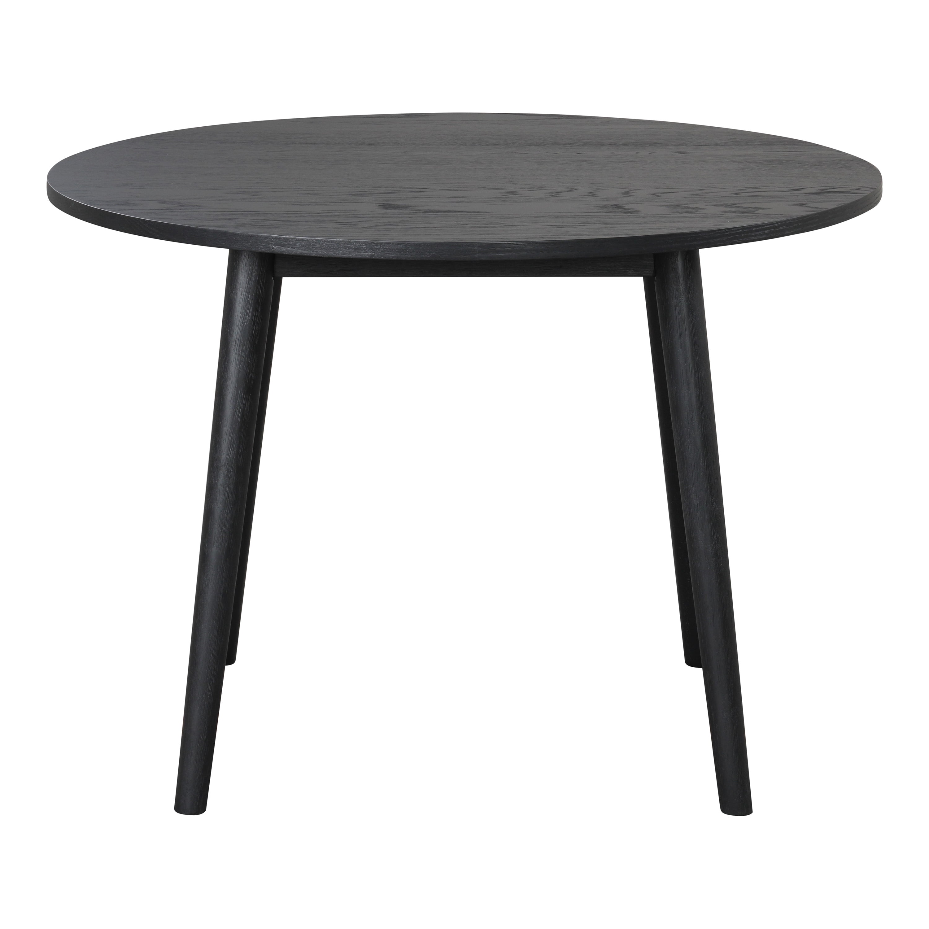 Furniture of America Rusenta Solid Wood 42-inch Round Dining Table, Black
