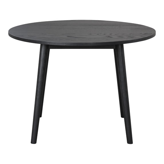 Furniture of America Rusenta Solid Wood 42-inch Round Dining Table, Black