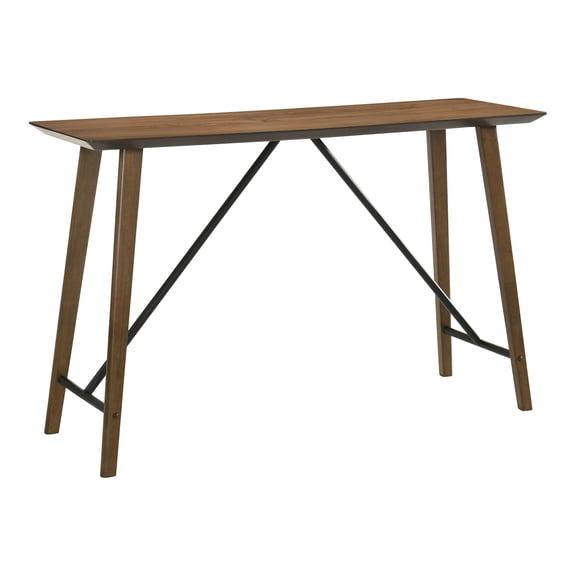 Furniture of America Rusmus 59" Rectangle Counter Height Dining Table, Walnut