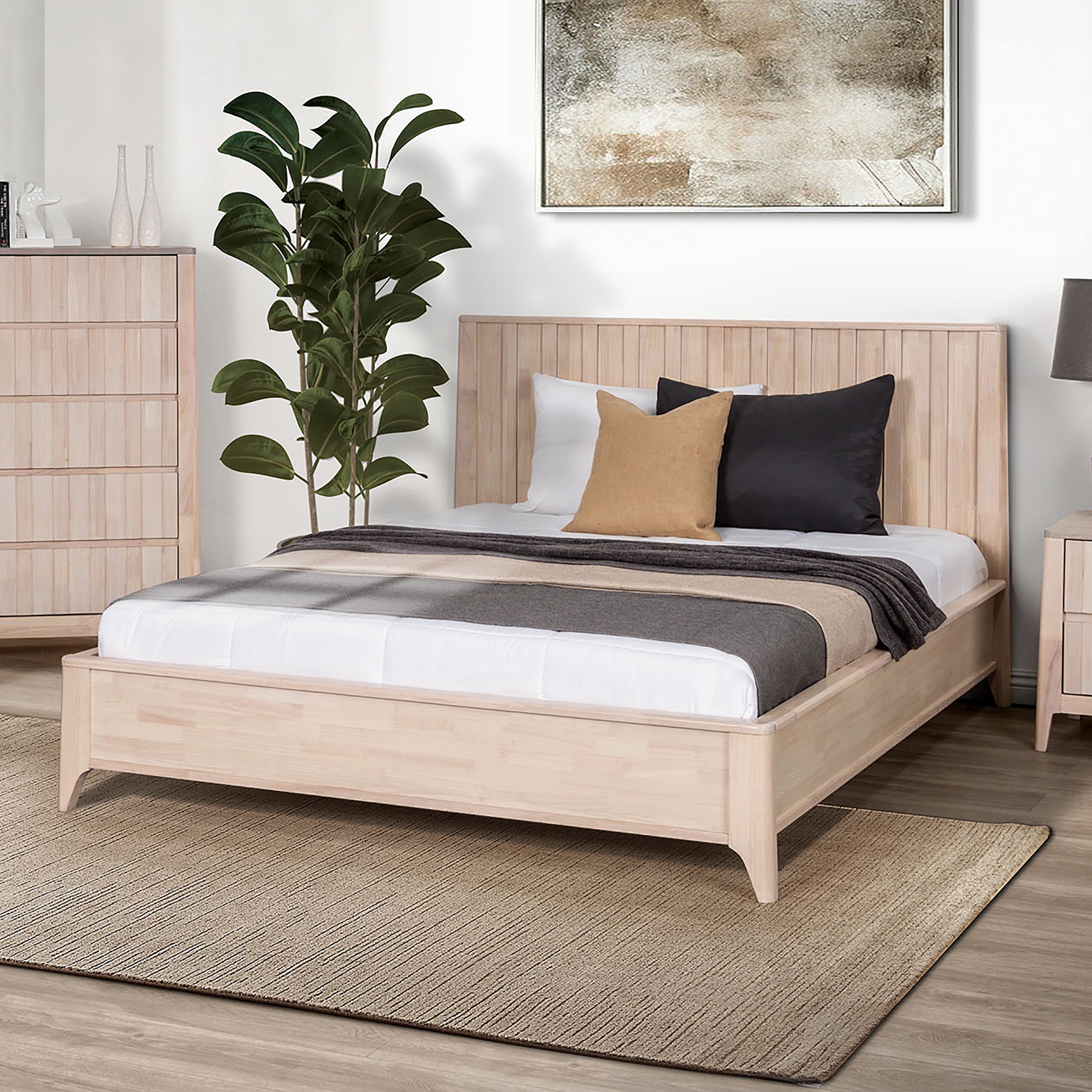 Furniture of America Rya Solid Wood Queen Platform Bed