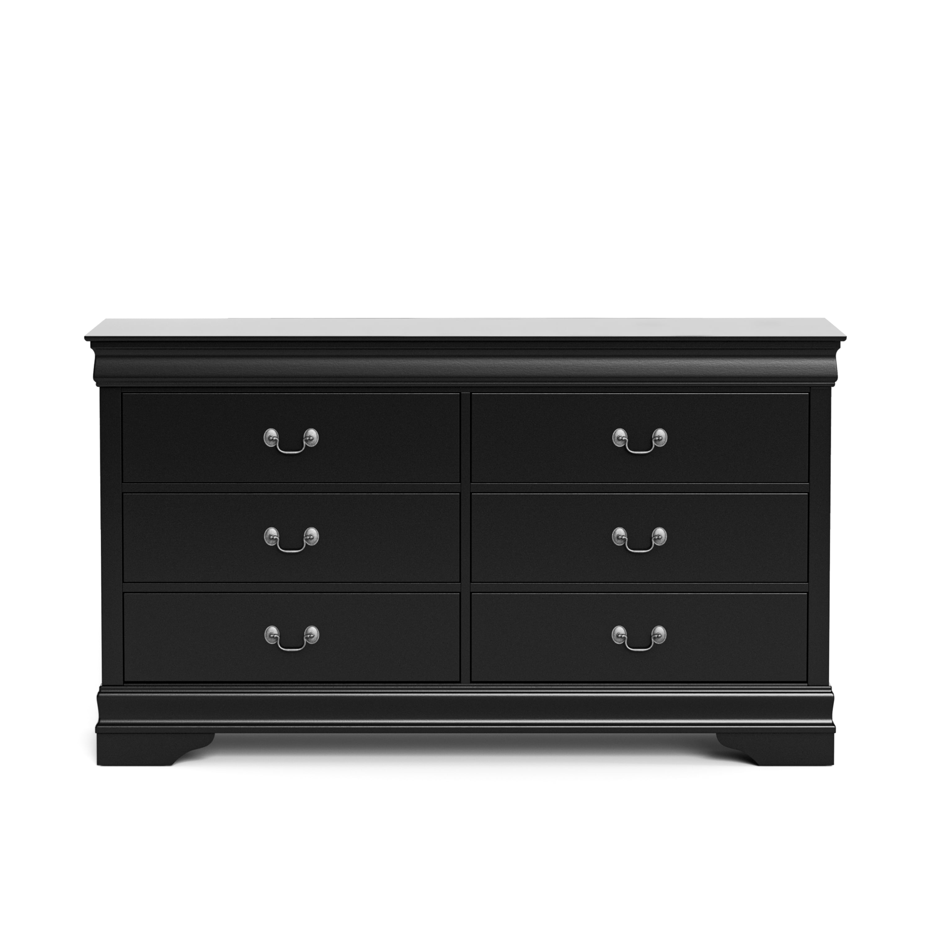 Furniture of America Rycia Traditional 6-Drawer Dresser, Black
