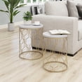 thumbnail image 1 of Furniture of America Ryk 2-Piece Nesting Table, Gold, 1 of 7
