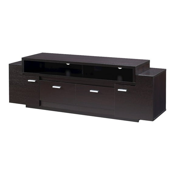 Furniture of America Santex Contemporary Wood 60-Inch TV Stand in Cappuccino