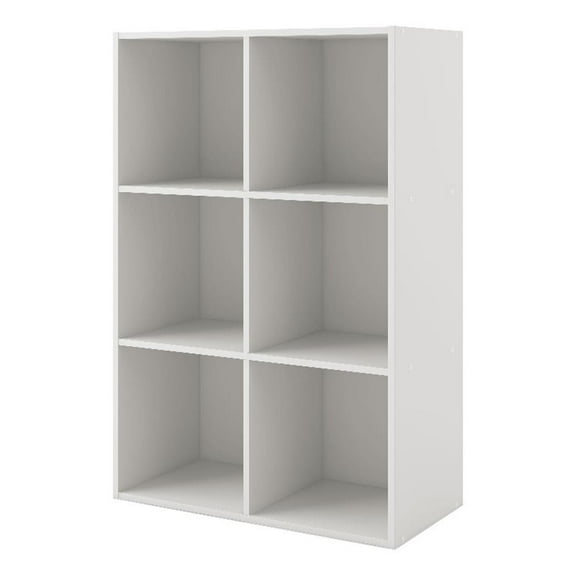 Furniture of America Seni Stackable Wood 6-Cube Bookcase in White