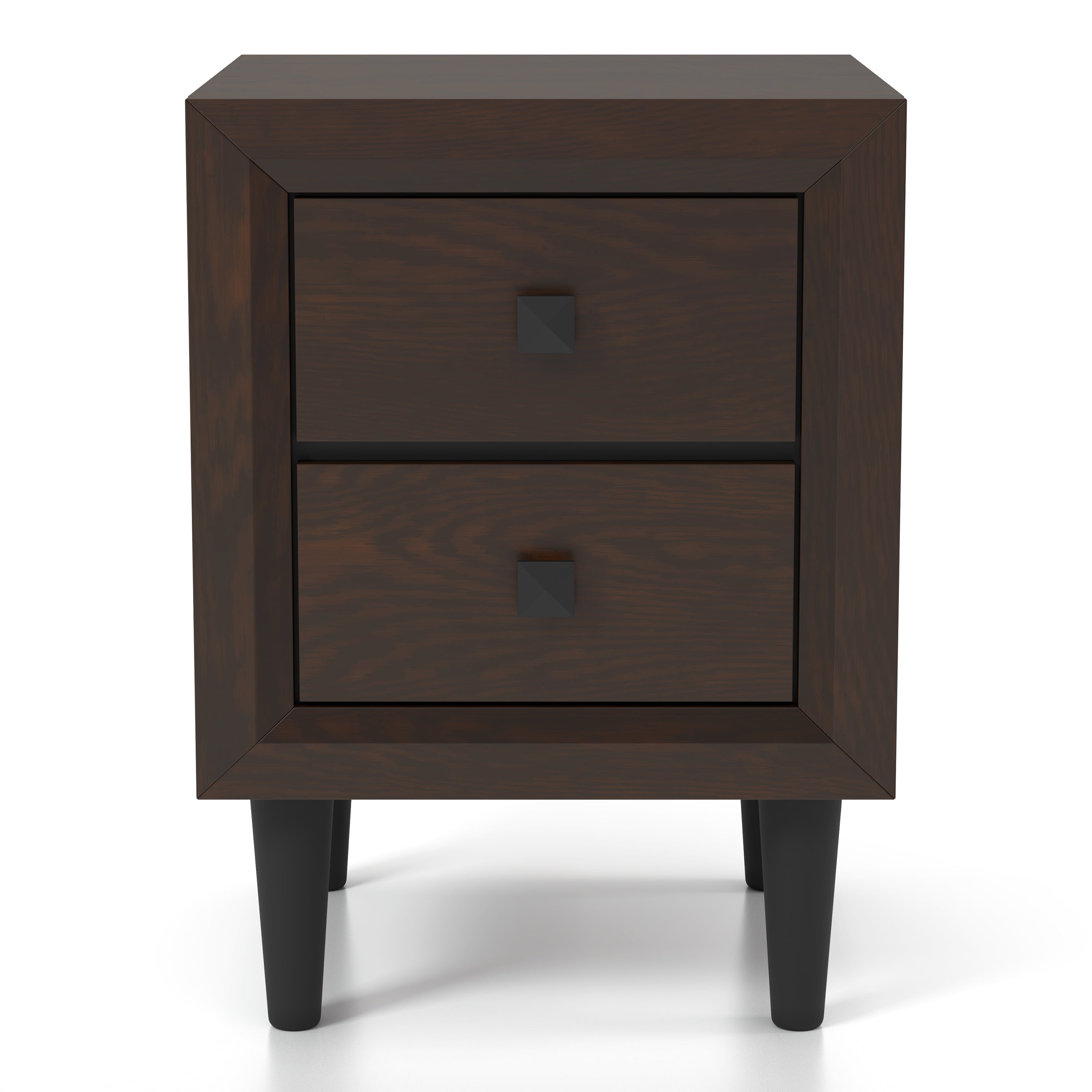 Furniture of America Seven Wood Nightstand with 2-Drawer, Espresso ...