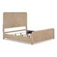 thumbnail image 1 of Furniture of America Shalema Adult Queen Rounded Edges Solid Wood Panel Bed, Natural, 1 of 14