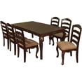 thumbnail image 1 of Furniture of America Shanendoa 7-Piece Extendable Dining Set, 78", Walnut, 1 of 6