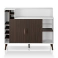 thumbnail image 1 of Furniture of America Shecklin Multi-Storage Buffet Server, White and Wenge, 1 of 7
