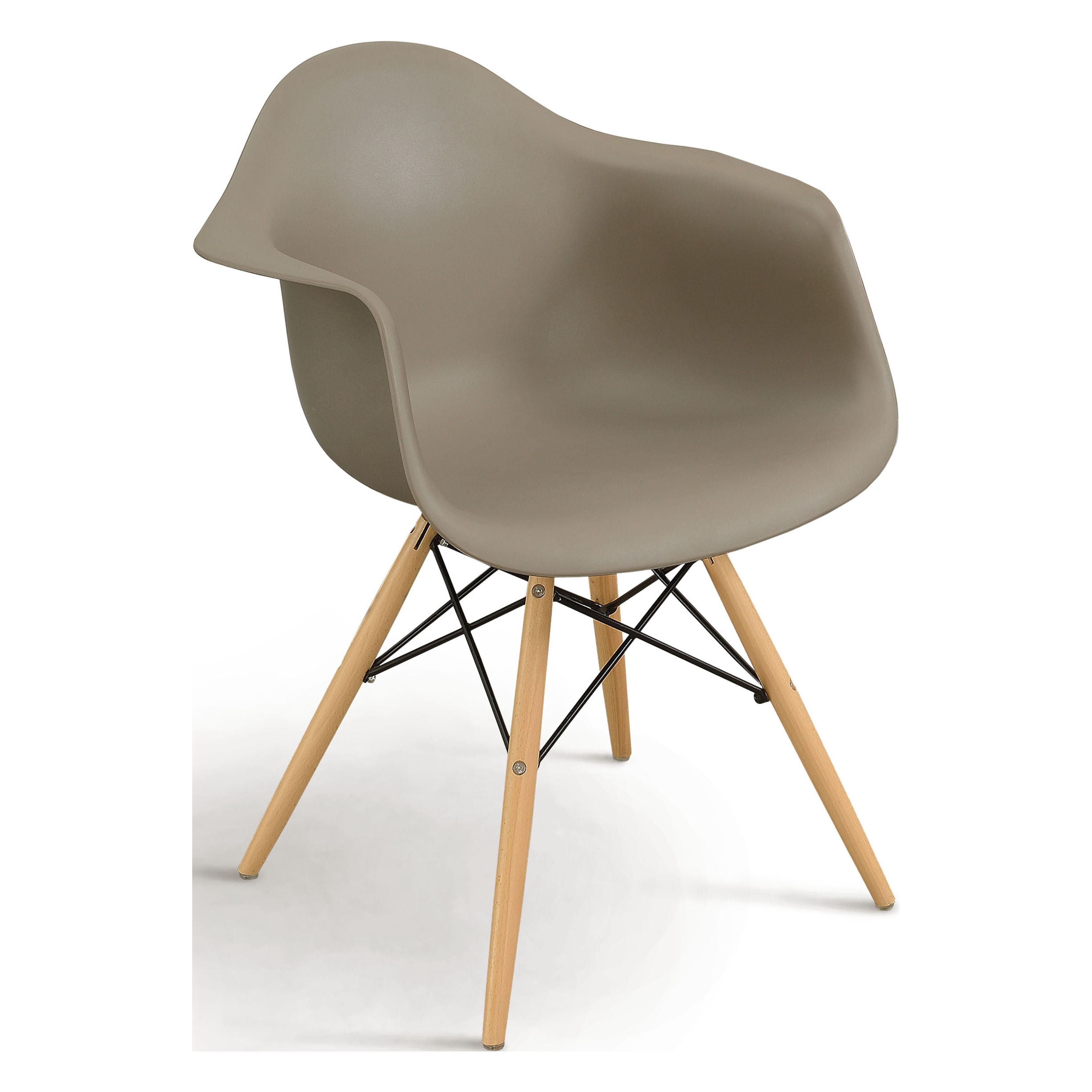 Furniture of America Shego I Modern Plastic Accent Chairs - Set of 2, Light Brown