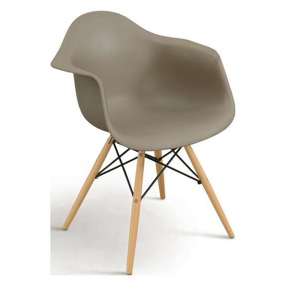 Furniture of America Shego I Modern Plastic Accent Chairs - Set of 2, Light Brown