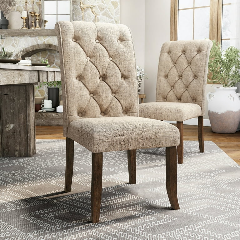 Furniture of america farmhouse upholstered dining chairs deals