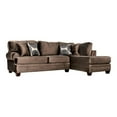 thumbnail image 1 of Furniture of America Sheryl Transitional Microfiber Sectional in Brown, 1 of 5