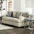 thumbnail image 1 of Furniture of America Sibbey Traditional Cream Chenille Padded Loveseat by, 1 of 5