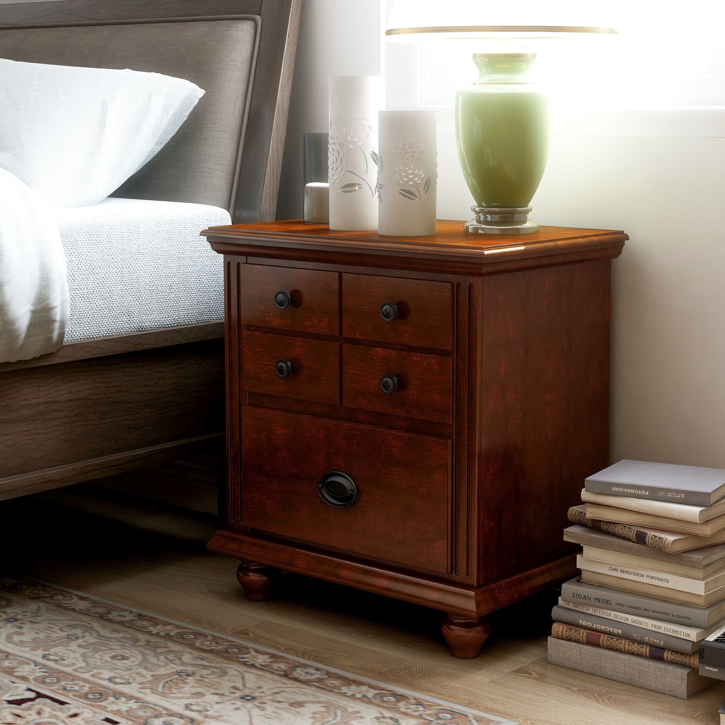Solid cherry nightstand discount