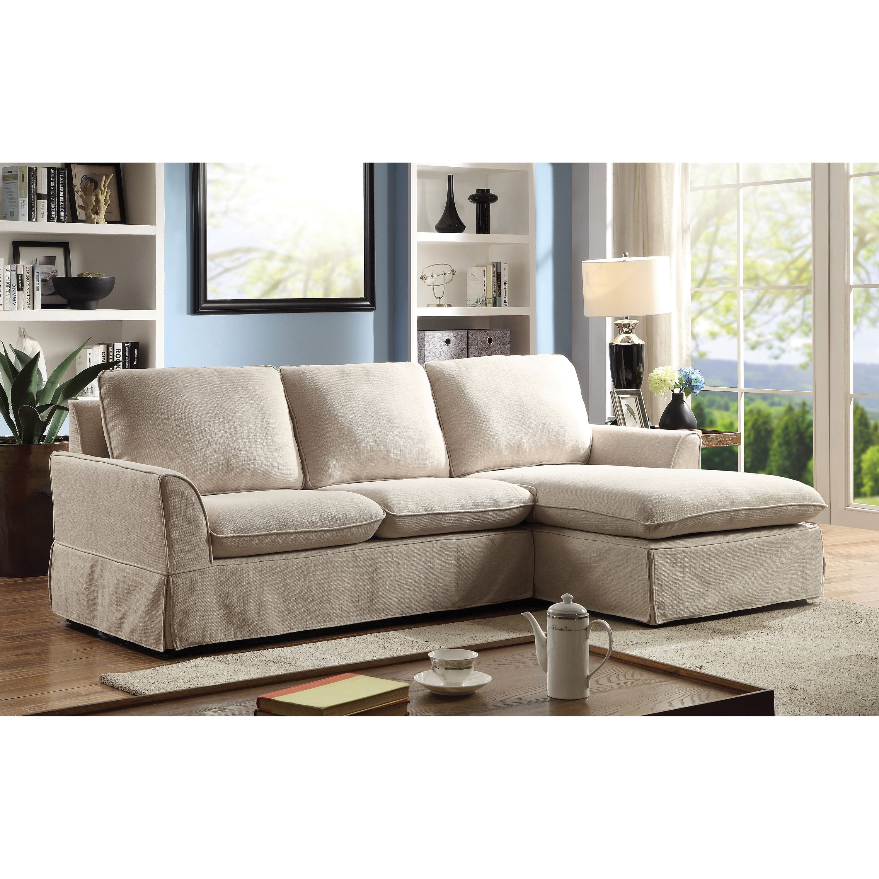 Skirted sale sectional sofa