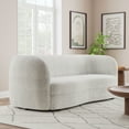 thumbnail image 1 of Furniture of America Sonya Tuxedo Style Upholstered Boucle Fabric White Sofa, 1 of 12