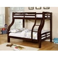 thumbnail image 1 of Furniture of America Sophia Wood Espresso Twin/Full Kids Bunk Bed, 1 of 4