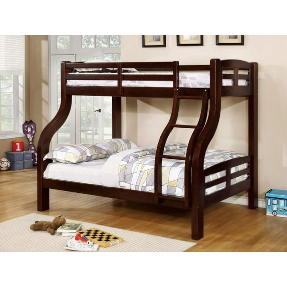 Furniture of America Sophia Wood Espresso Twin/Full Kids Bunk Bed