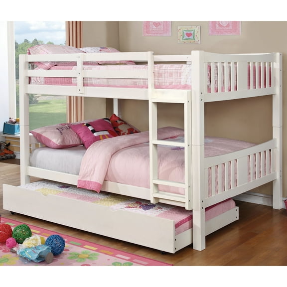 Furniture of America Sophie Wood White Full/Full Kids Bunk Bed