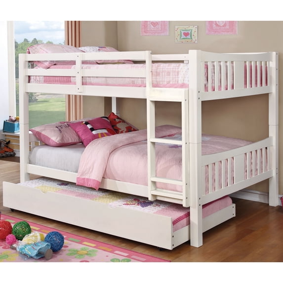 Furniture of America Sophie Wood White Full/Full Kids Bunk Bed