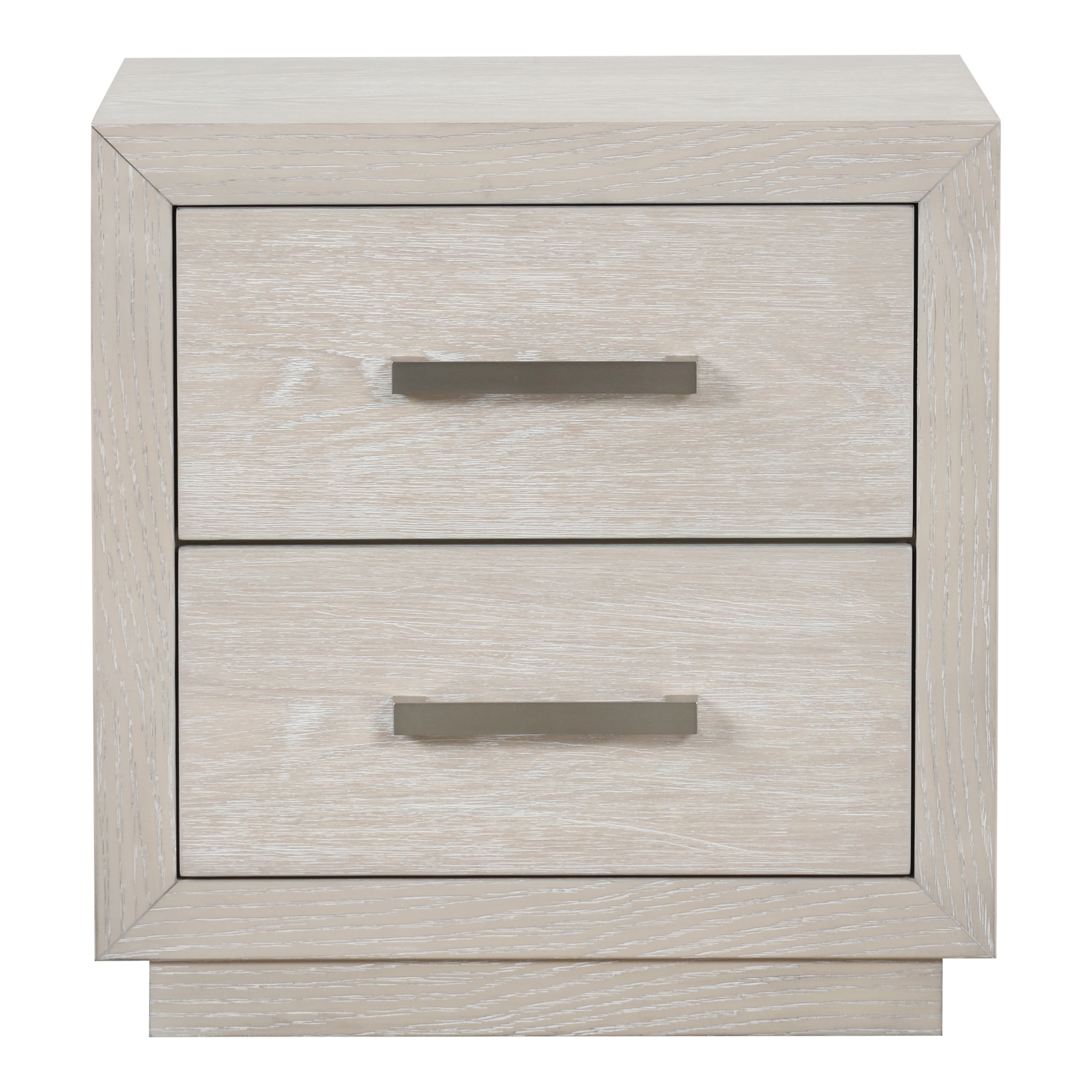 Furniture of America Sorien Modern Wood 2-Drawer Adult Nightstand, Light Gray