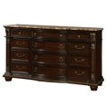 thumbnail image 1 of Furniture of America Strout Traditional Wood 12-Drawer Dresser in Brown Cherry, 1 of 5