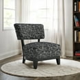 thumbnail image 1 of Furniture of America Swene Modern Fabric Abstract Pattern Accent Chair, Black, 1 of 10