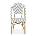thumbnail image 1 of Furniture of America Tahit Outdoor Dining Chair - Faux Rattan - Set of 4 - Armless - Gray, 1 of 9