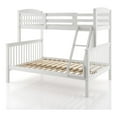 thumbnail image 1 of Furniture of America Tales Wood Twin over Full Bunk Bed with Ladder in White, 1 of 9
