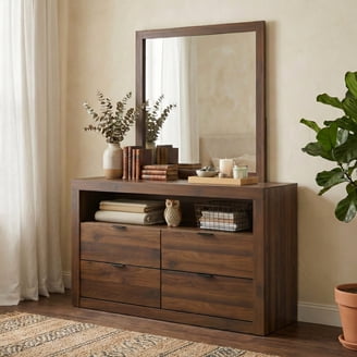 brown dresser with mirror walmart Brown Dresser Mirror