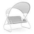 thumbnail image 1 of Furniture of America Tandor UV-Resistant Patio Cushioned 2-Seater Swing Chair, White, 1 of 12