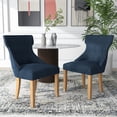 thumbnail image 1 of Furniture of America Taryn Upholstered Wood Dark Blue Side Chairs (Set of 2), 1 of 9