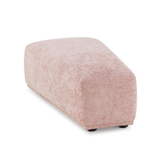 Furniture of America Tatiana Chenille Trapezoid Ottoman in Pink
