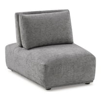 Furniture of America Tatiana Modern Fabric Modular Curved Armless Indoor Chair with Adjustable Backrest, Gray