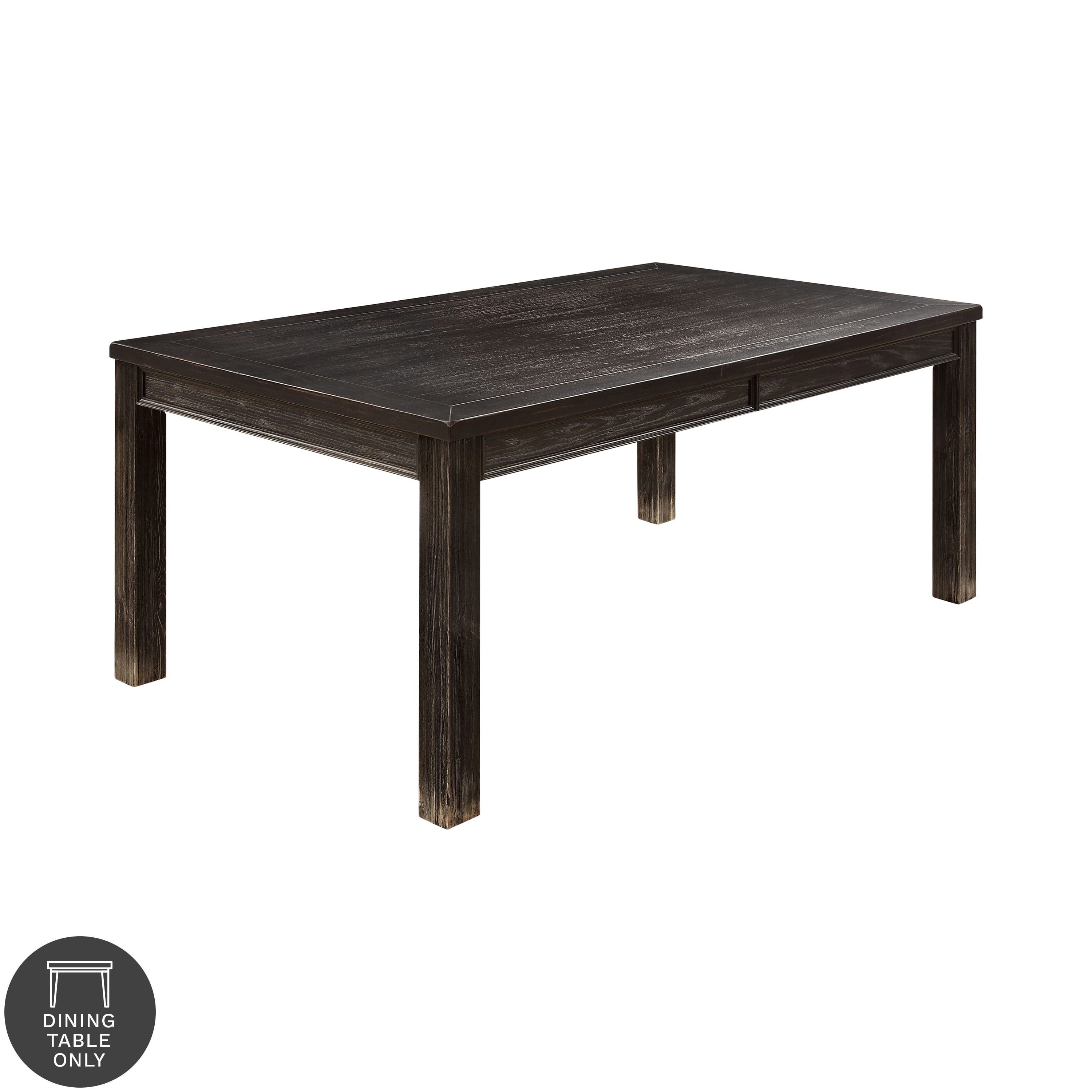 Furniture of America Tays Contemporary Black Solid Wood Dining Table 72Inch N/A
