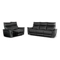 thumbnail image 1 of Furniture of America Telimate 2-Piece Leather Reclining Sofa Set in Black, 1 of 10