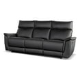 thumbnail image 1 of Furniture of America Telimate Leather Padded Reclining Sofa in Black, 1 of 8