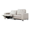 thumbnail image 1 of Furniture of America Telli Faux Leather Beige Power Loveseat and Care Kit, 1 of 13