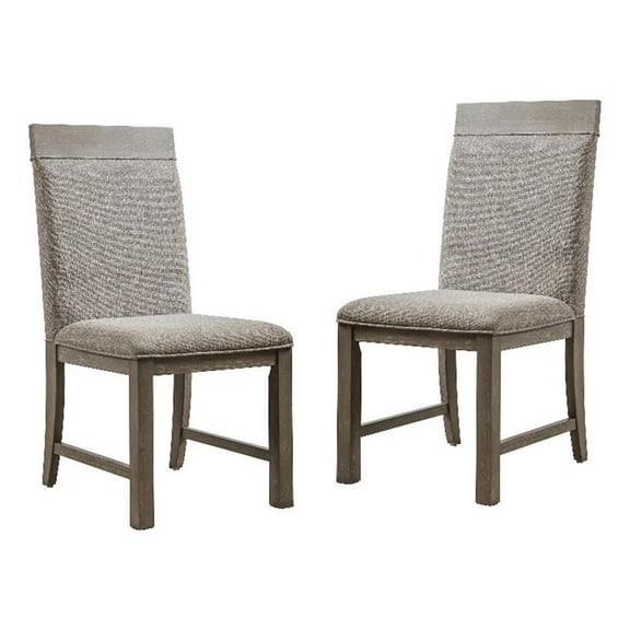 Furniture of America Telli Wood Padded Side Chairs in Gray (Set of 2)