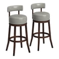 thumbnail image 1 of Furniture of America Tendel Faux Leather 29-inch Bar Stool in Gray (Set of 2), 1 of 5