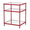 thumbnail image 1 of Furniture of America Tenne Glass Top Side Table, Red, 1 of 6