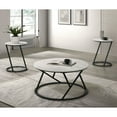 thumbnail image 1 of Furniture of America Teze Modern Round 3-Piece Accent Table Set, White, 1 of 5