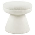 thumbnail image 1 of Furniture of America Thia Modern 17.5" Upholstered Mushroom-Shape Design Stool, Beige, 1 of 8