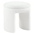 thumbnail image 1 of Furniture of America Thia Modern 18" Upholstered U-Shaped Stool, Beige, 1 of 10